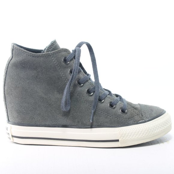 Converse LUX Hidden Wedge Gray Leather High Top Women's Size US 6 EUR 37 - Picture 1 of 16